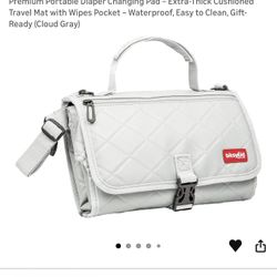 Premium Portable Diaper Changing Pad  (Seafoam Green)- Travel friendly 