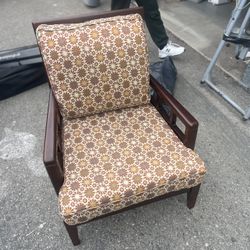 Crate And Barrel Solid Wood Arm Chair ($250)