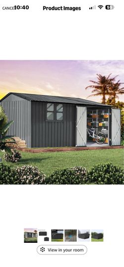 Brand new in boxes never opened! Large Dark Gray Metal Outdoor Storage Shed
