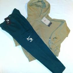 Nike Boys Youth 2pc Cargo Jogger Set With Hoodie- Small 