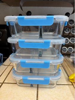 4 Glass Meal Prep Containers