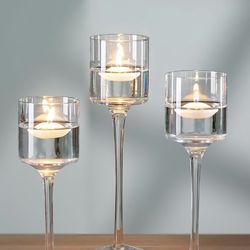 10 set of 3 Tall Floating Candle Holders