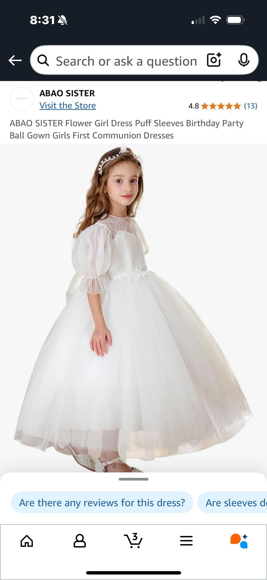 Flower Girl First Communion Baptism Dress