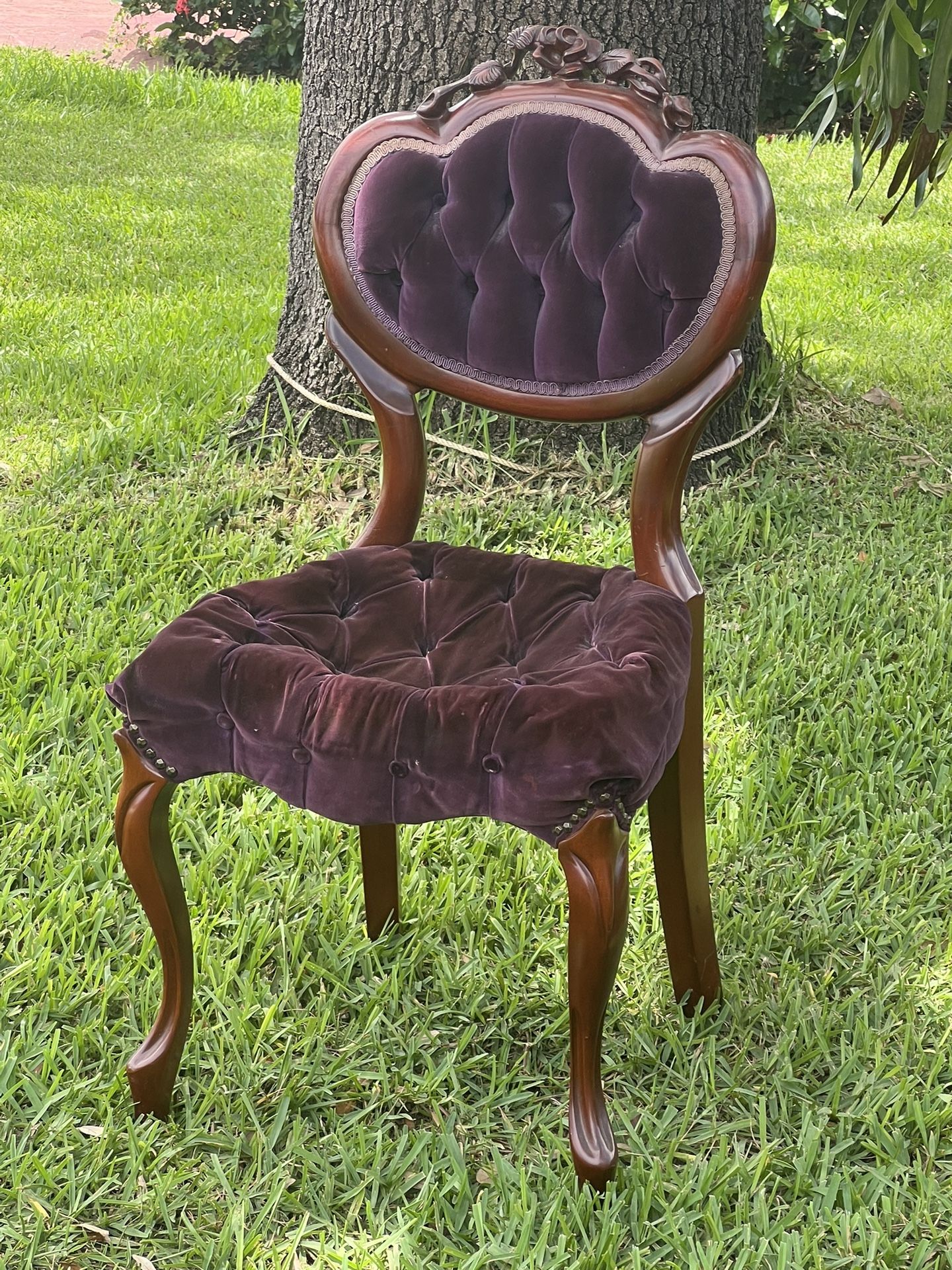 Purple Velvet Chair