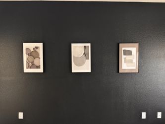 3 COORDINATED WALL ART PIECES