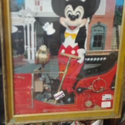 VINTAGE AUTOGRAPHED MICKEY MOUSE POSTER 