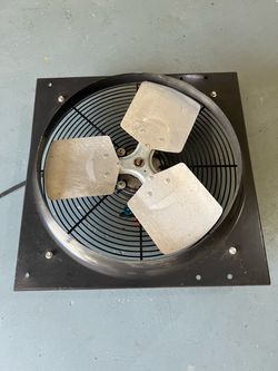 Square panel direct drive exhaust fan