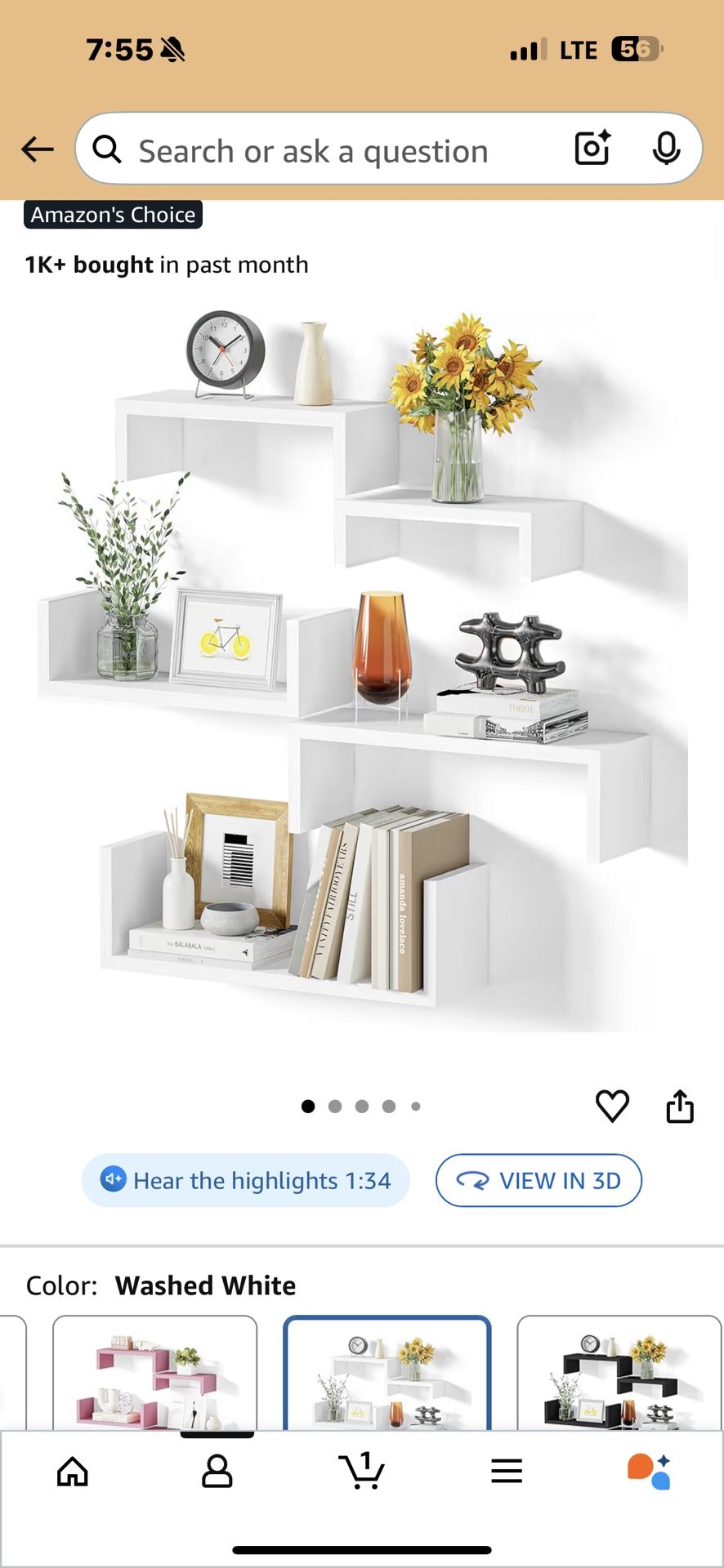 Floating shelves