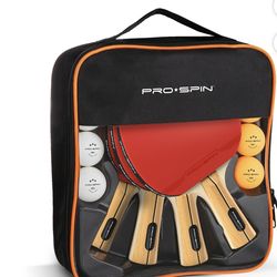 New Pro spin ping pong 4 set