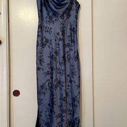 Revelry Nadia Satin Floral Print Dress 