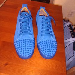 Christian Louboutin, Shoes, Red Bottoms Blue Spike Christian Louboutin