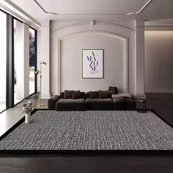 Modern Charcoal Crystal Velvet Area Rug | 5x8 & 6x9