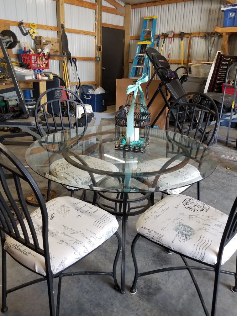 Rod iron table and chairs