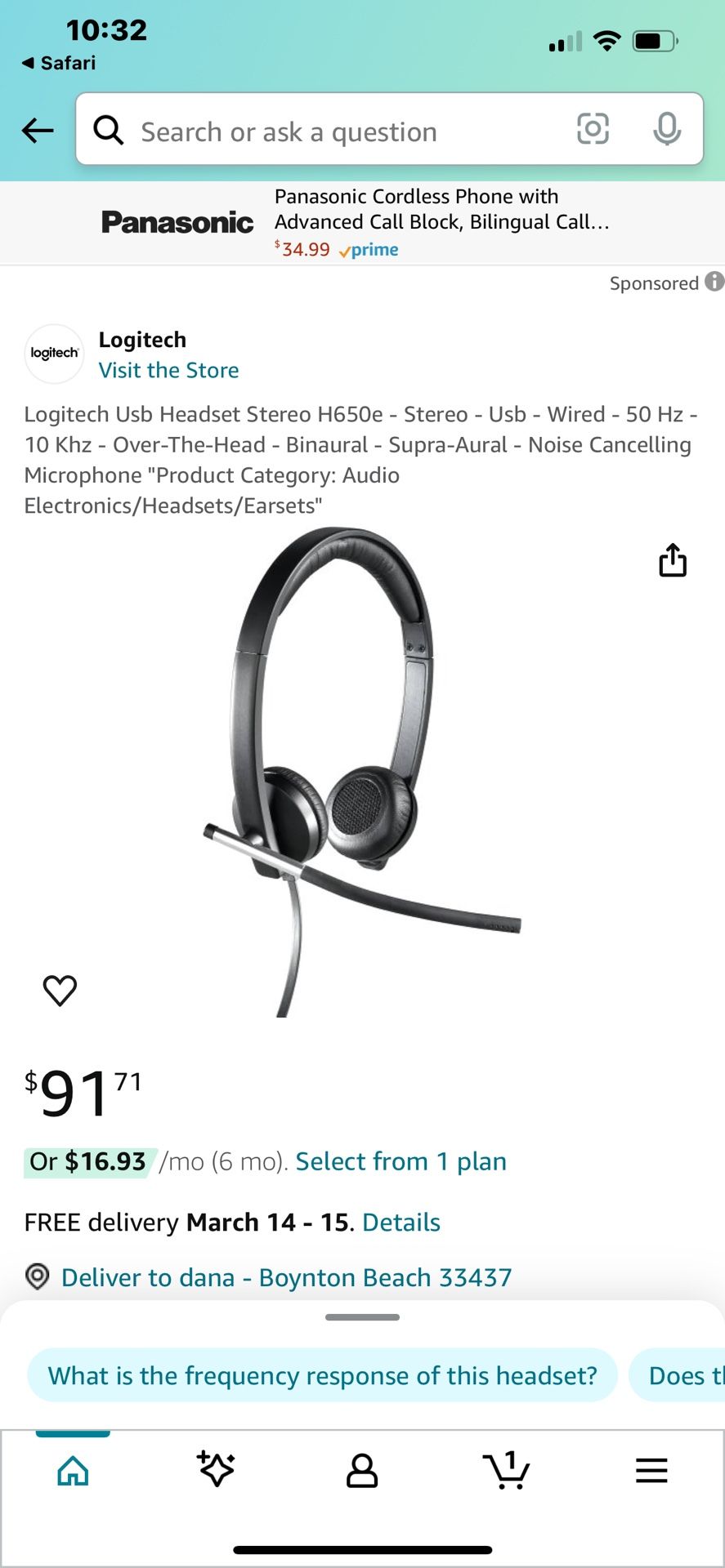 Logitech Headset For Sale