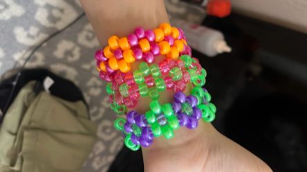 flower cuffs/kandi