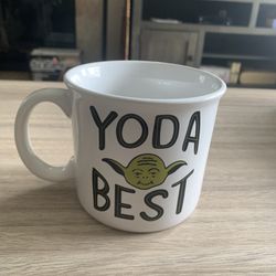Excellent Condition Star Wars Yoda Best Coffee Tea Mug White Collectible 18 Oz