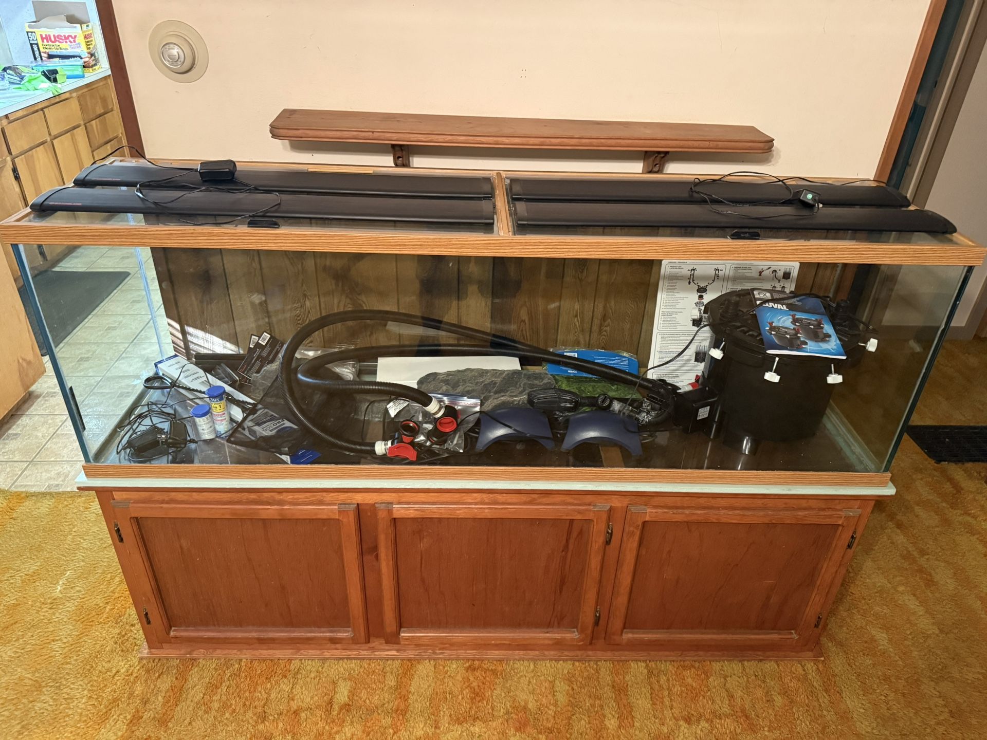 120 Gallon Aquarium With Base And Accessories