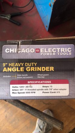 Chicago electric power tool, 9”  heavy duty angle grinder new in the box.