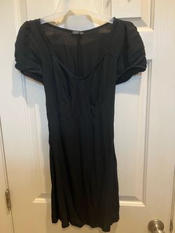 Cotton On Black Puff Sleeve Mini Dress