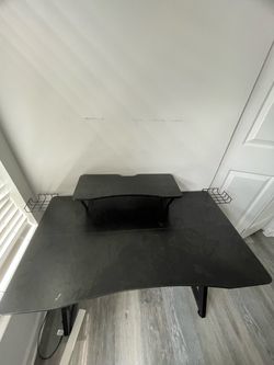 black gaming desk