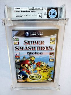 WATA 9.6 A+ Super Smash Bros Melee Nintendo GameCube New Sealed Black Graded! 