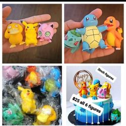 Pokemon 3 Inch Figures  6pk $25