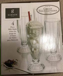 Gibson Home 4 pc Milk shake glass set