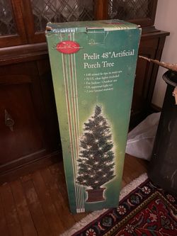 48 Pre Lit Artificial Porch Tree