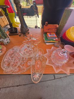 Vintage cristal decoration plates