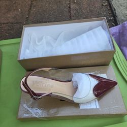 Volrina Women's Heart Clear Heel Sandals 