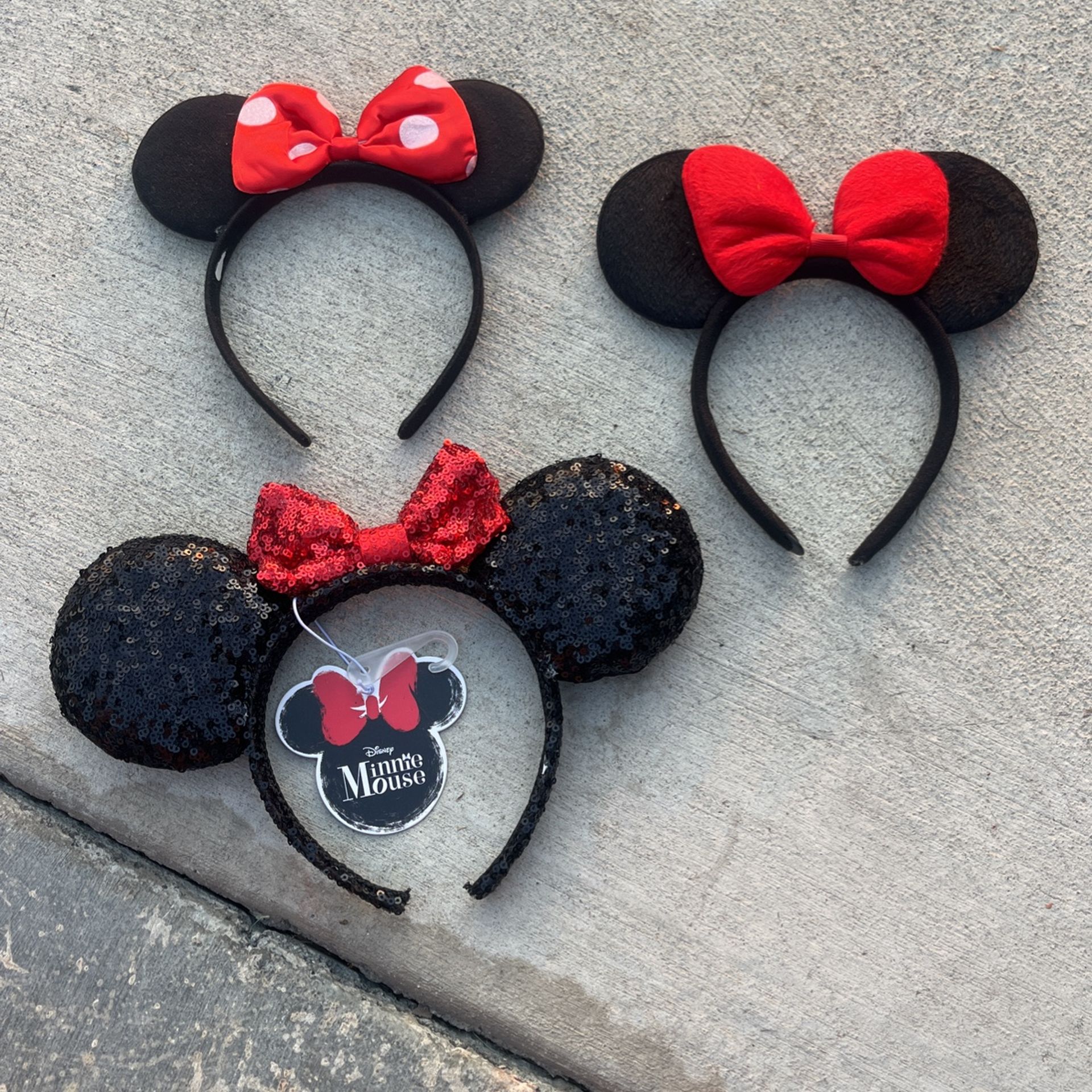 Minnie Mouse Disney Ears 3 Pair