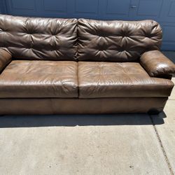 Brown Leather Couch