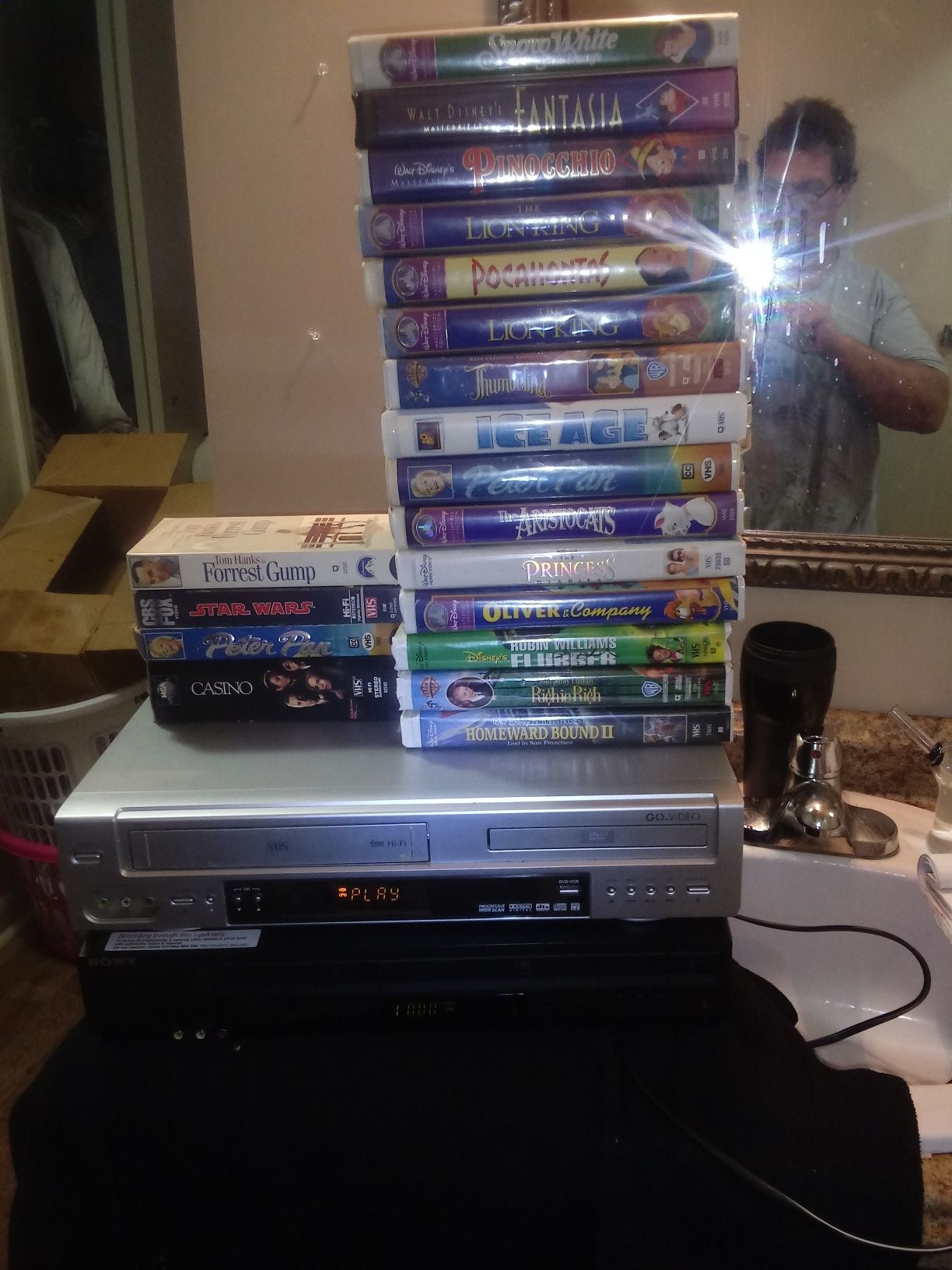 $15-Dvd&Vcr Combo&WaltDisney Collectibles ALL WORKS FINE