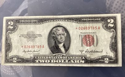 1953 Series A $2 Dollar Star banknote