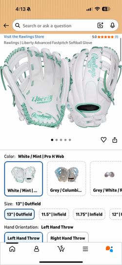 Rawlings Softball Lefty Glove
