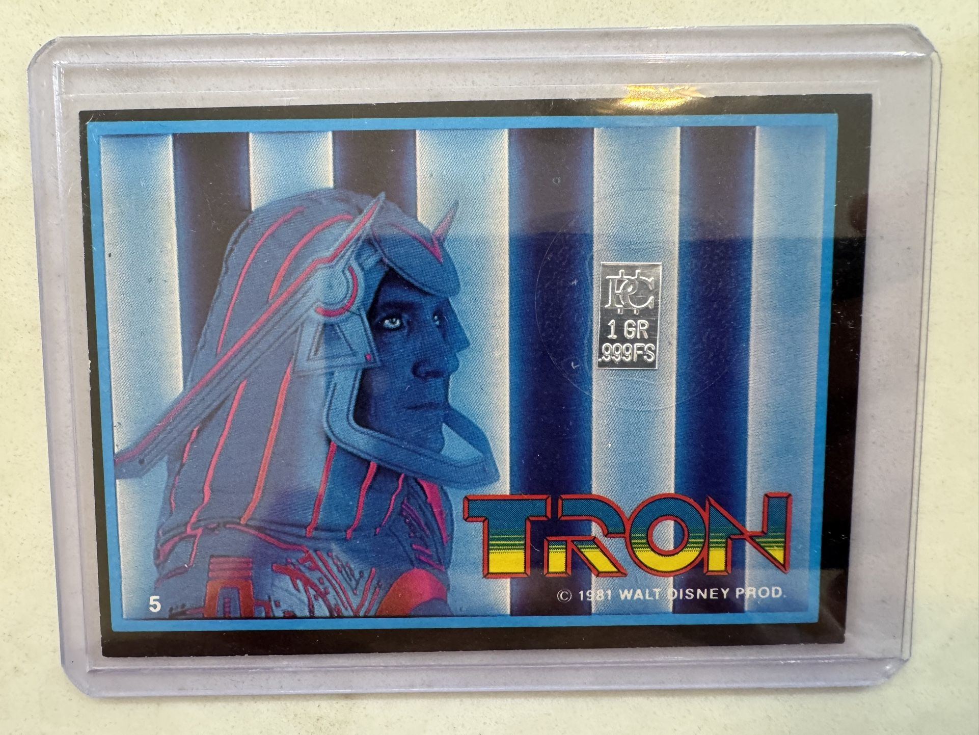1981 Disney Tron The Movie Single Trading Card #5 Puzzle Back The Ride Opening
