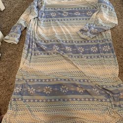 Size 2X Fleece Long Nightgown New 