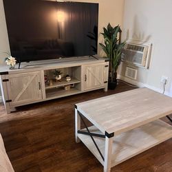 Tv stand, coffee table and mini bar
