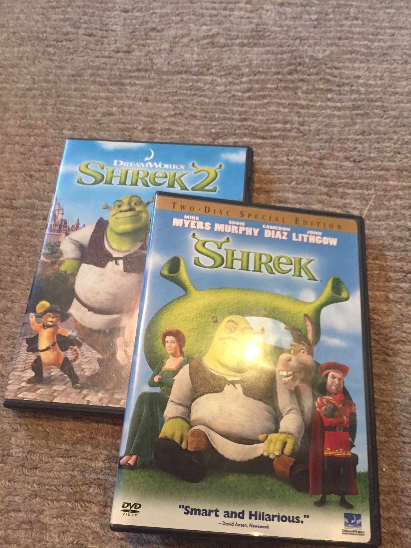 Shrek 1 and 2 movies