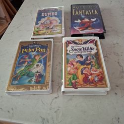 4 Disney Masterpiece Vhf Tapes