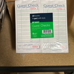 Restaurant Guest Check  Books