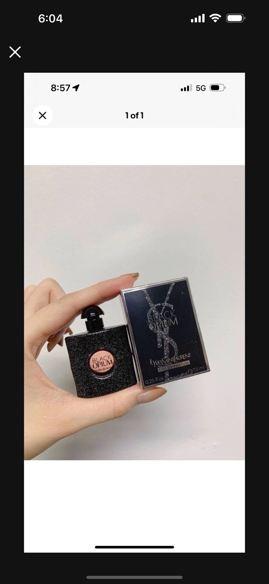 YSL Black Opium Womens Perfume EDP Mini Splash 7.5 ml / 0.25 oz last one