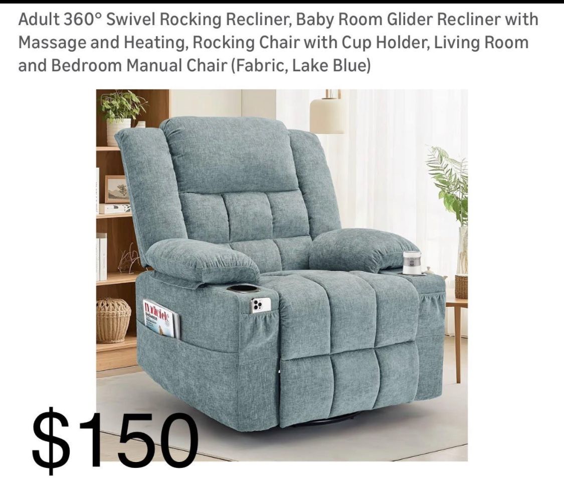Glider Recliner with Massage 