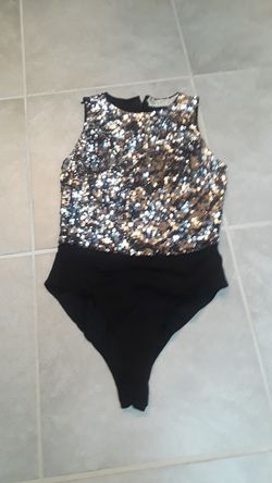 Black tie Oleg Cassini bodysuit