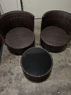 3-Piece Outdoor Wicker PATIOJOY SET