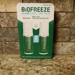 Biofreeze Roll On Gel, 2 Pack, New