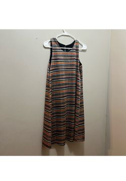 AKA New York Orange Brown Maxi A-line Dress