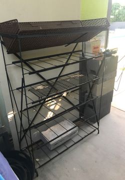 Vintage iron bookshelf
