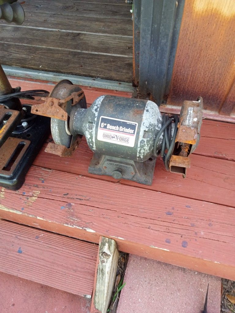 6-in Bench Grinder And 5-speed Bench Drill Press