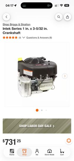 Intek Series 1 in. x 3-5/32 in. Crankshaft